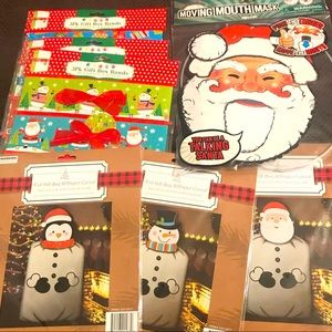 Bundle of Christmas Gift Wrapping & Santa Mask